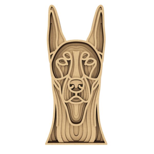 Drewniana dekoracja Doberman – elegancki portret Twojego pupila